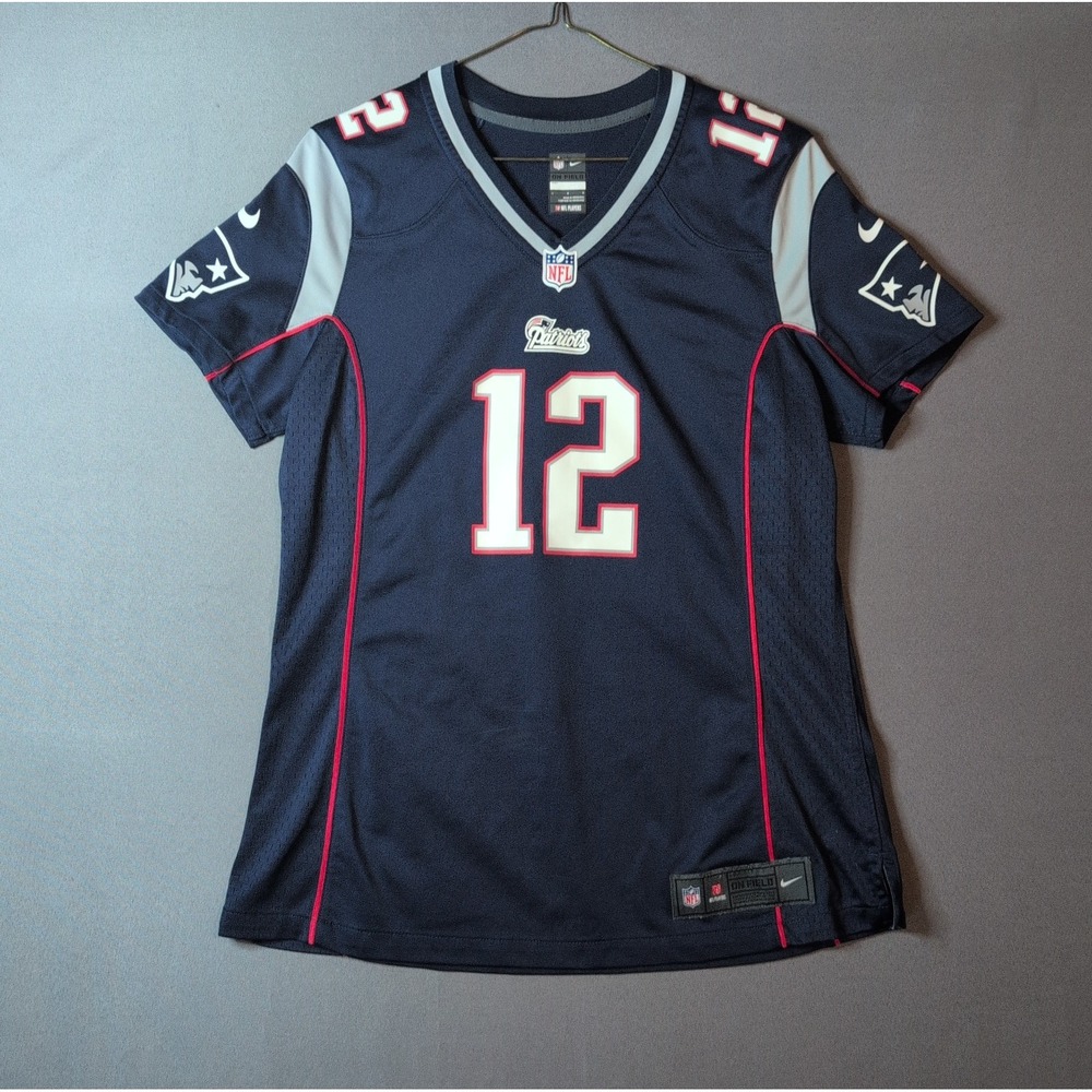 Nike NFL On Field Tom Brady New England Patriots Jersey Blue Youth Large 12